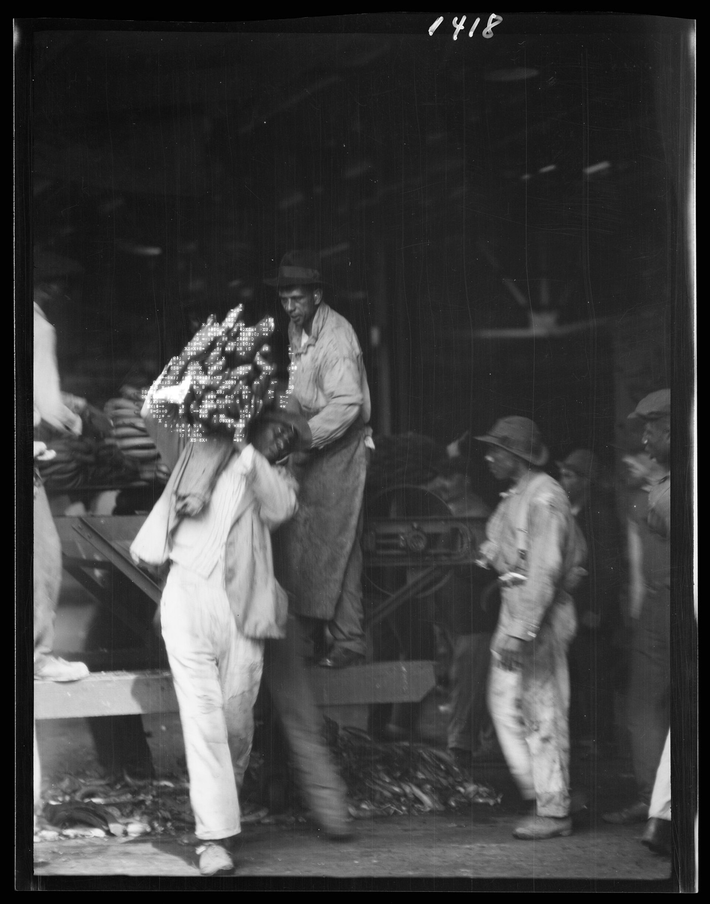 Unloading bananas, New Orleans