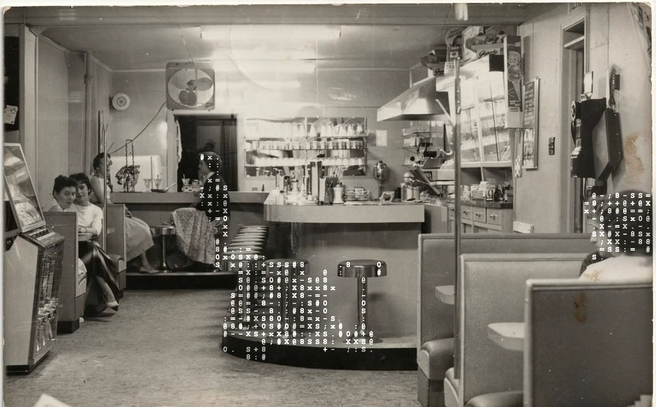 Lunch counter, mid-century