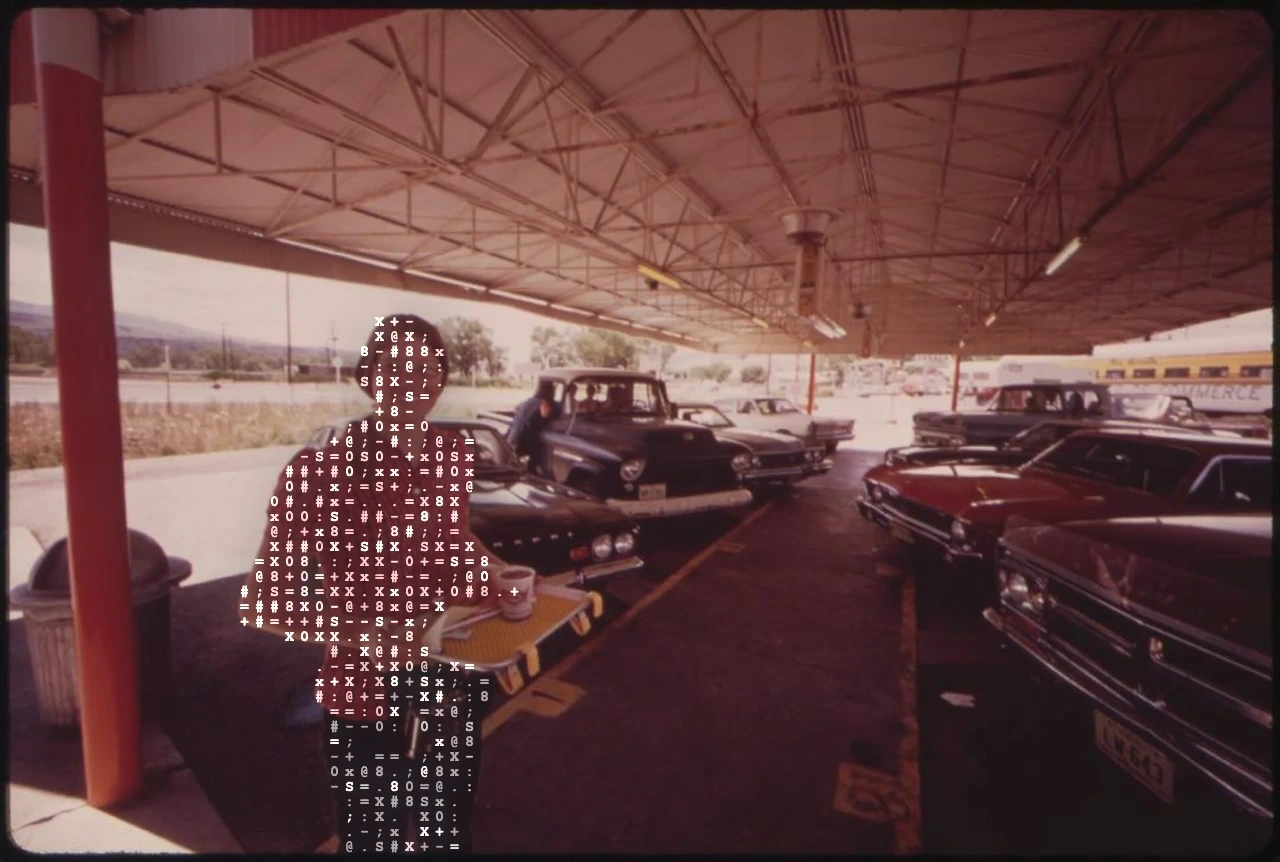A & W snack bar, Michigan, 1973