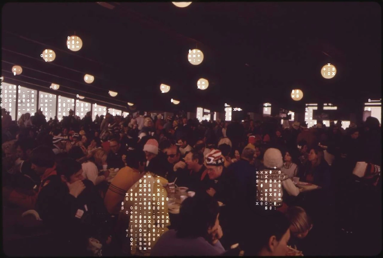 A restaurant at lunchtime, 1974