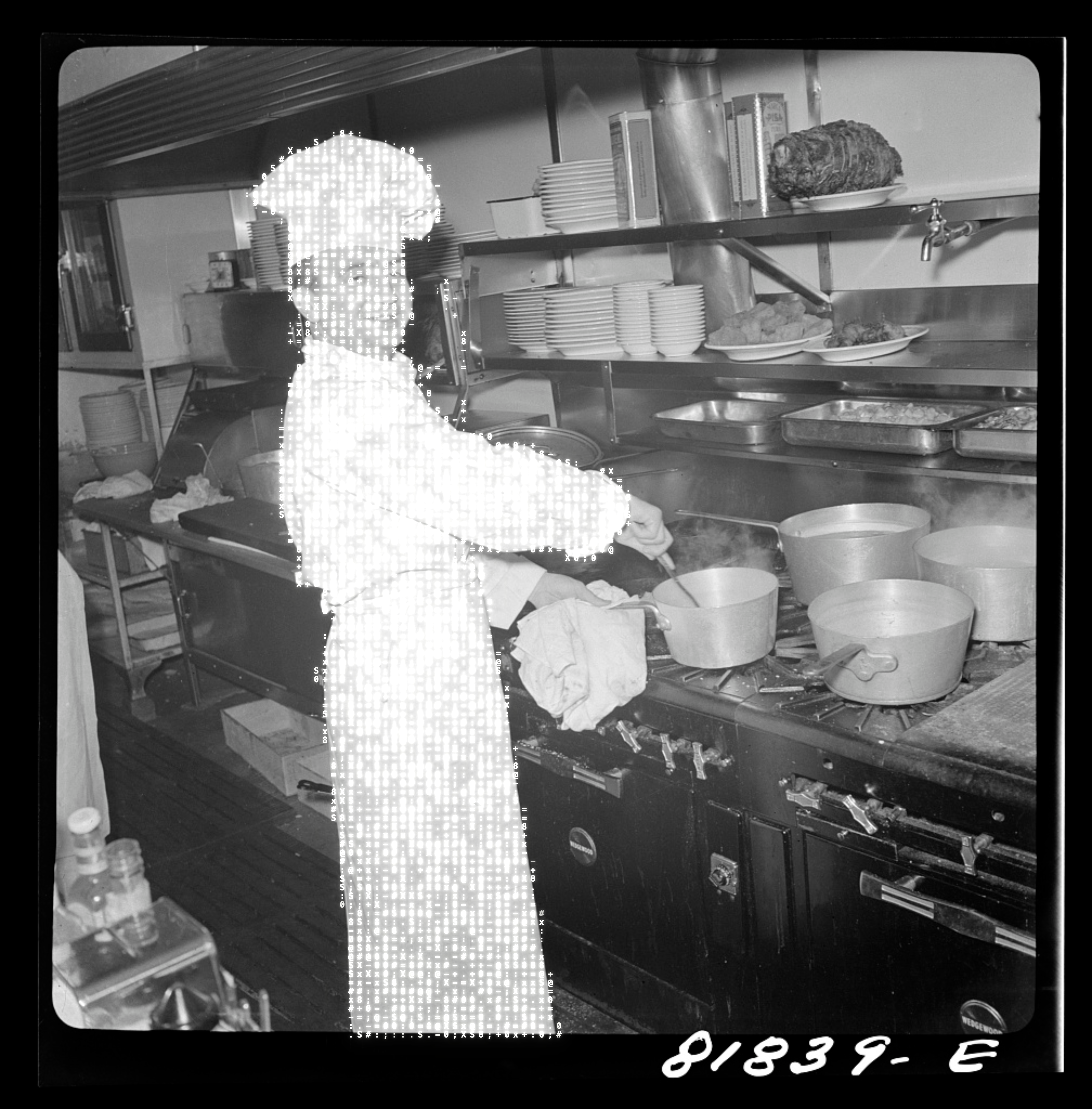 A chef at work in a North Beach Italian restaurant, San Francisco, 1941