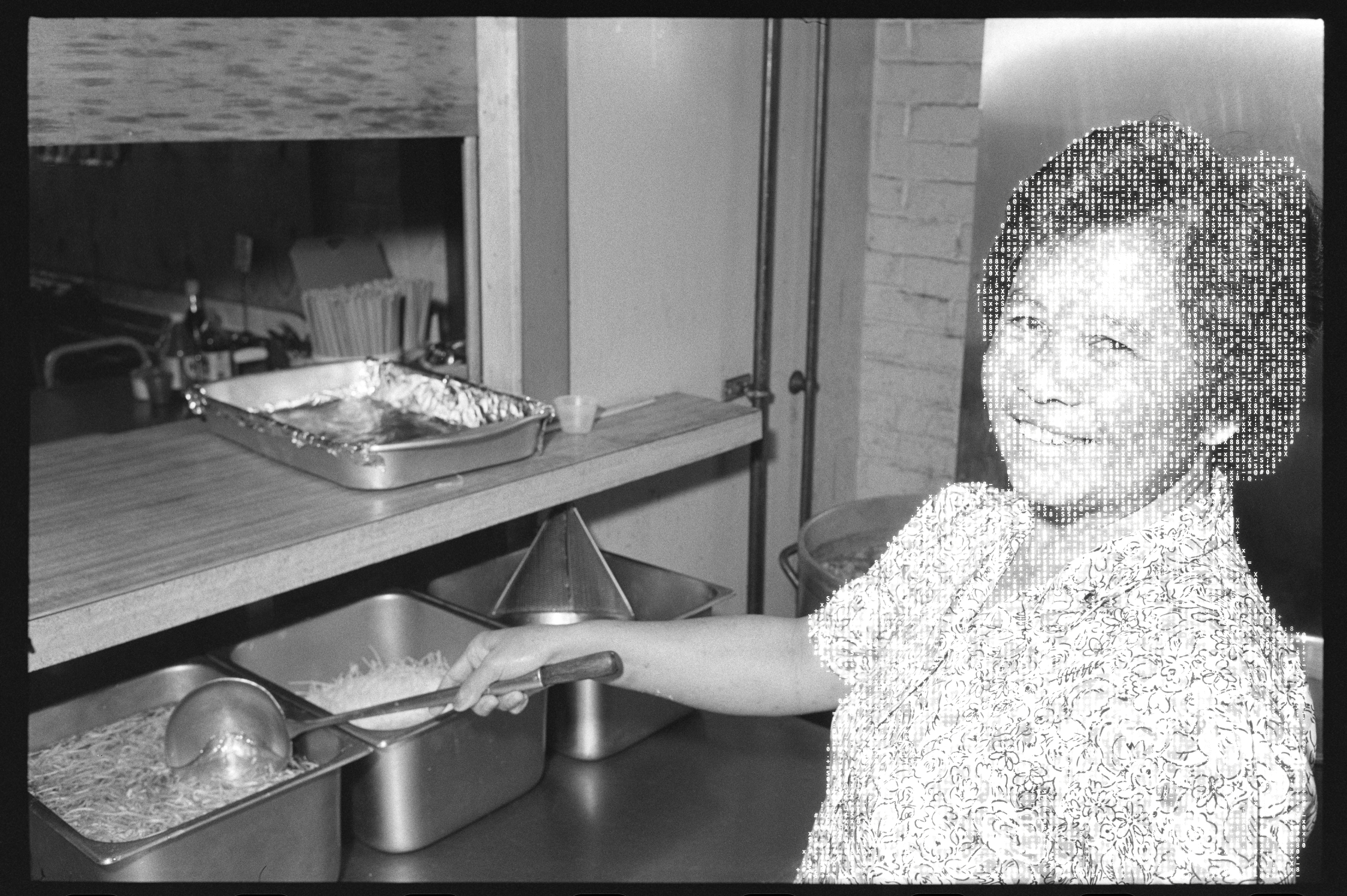 A restaurant operator at work in Lowell, Massachusetts, 1987